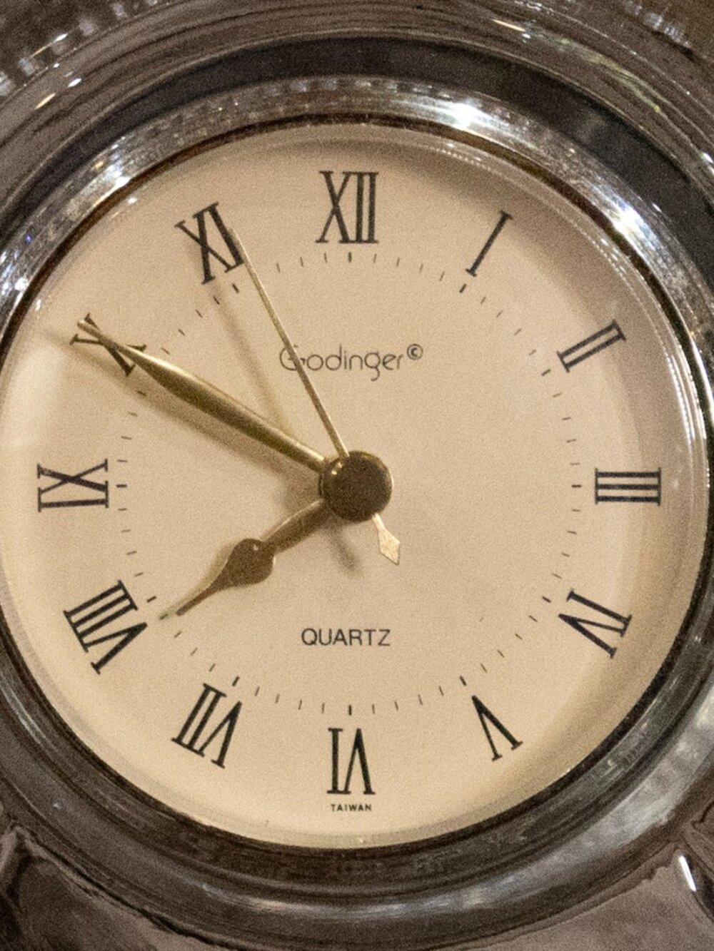 Godinger Crystal Mantel Clock Quartz Desk Shelf Decor Vintage Style - Picture 11 of 16